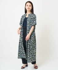 F6EGV46390 MICHEL KLEIN(小さいサイズ)(メゾン ドゥ サンク) [小さいサイズ]フラワープリント3WAYワンピース(オリジナルプリント) ネイビー系(57)