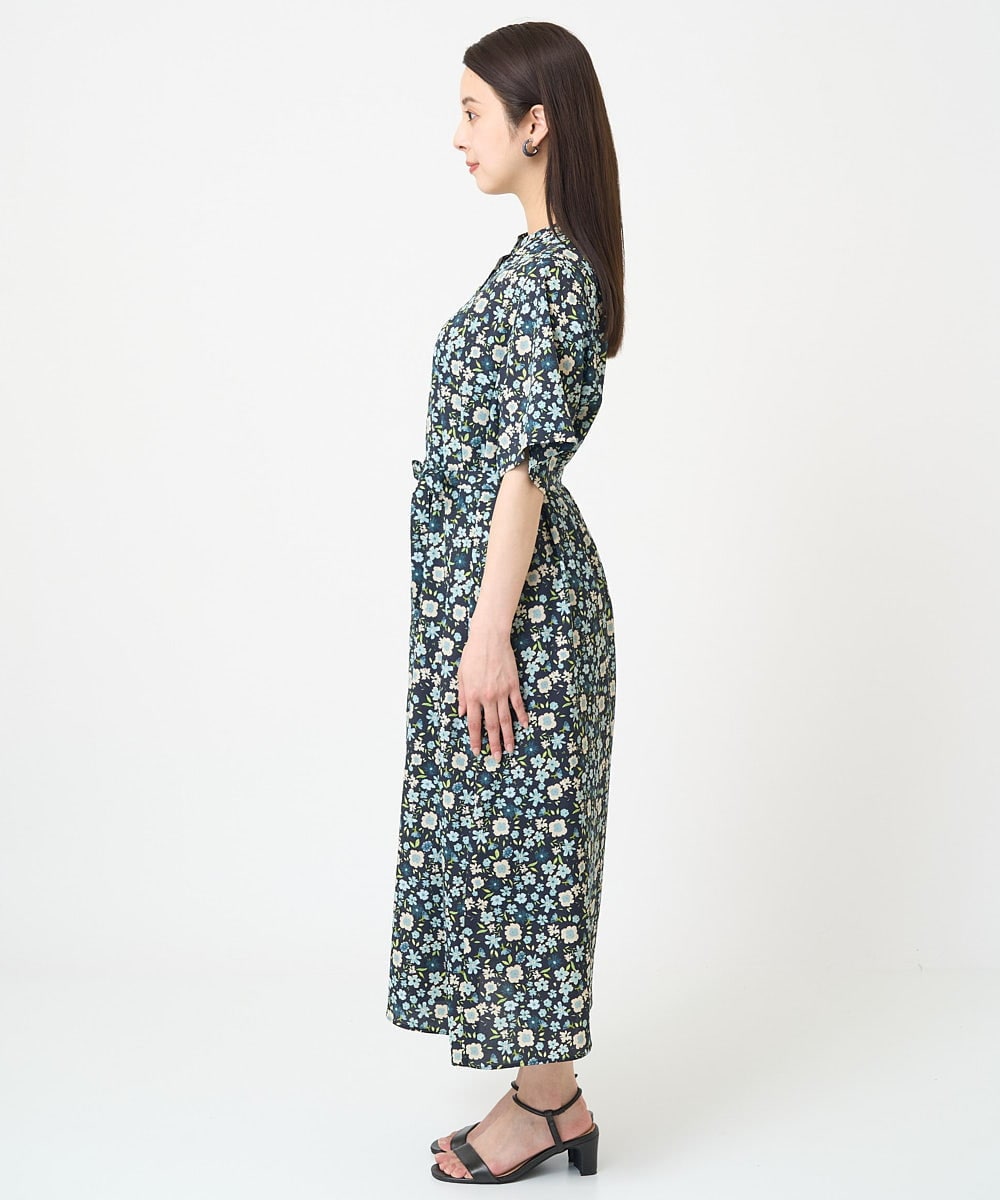 F6EGV46390 MICHEL KLEIN(小さいサイズ)(メゾン ドゥ サンク) [小さいサイズ]フラワープリント3WAYワンピース(オリジナルプリント) ネイビー系(57)