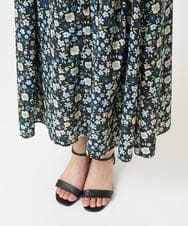 F6EGV46390 MICHEL KLEIN(小さいサイズ)(メゾン ドゥ サンク) [小さいサイズ]フラワープリント3WAYワンピース(オリジナルプリント) ネイビー系(57)
