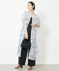 F6EHV50330 MICHEL KLEIN(小さいサイズ)(メゾン ドゥ サンク) [小さいサイズ]ペイズリープリント3WAYワンピース ホワイト系(50)