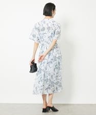 F6EHV50330 MICHEL KLEIN(小さいサイズ)(メゾン ドゥ サンク) [小さいサイズ]ペイズリープリント3WAYワンピース ホワイト系(50)