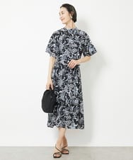 F6EHV50330 MICHEL KLEIN(小さいサイズ)(メゾン ドゥ サンク) [小さいサイズ]ペイズリープリント3WAYワンピース ホワイト系(50)