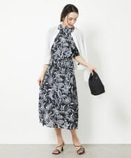 F6EHV50330 MICHEL KLEIN(小さいサイズ)(メゾン ドゥ サンク) [小さいサイズ]ペイズリープリント3WAYワンピース ホワイト系(50)