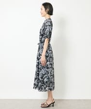F6EHV50330 MICHEL KLEIN(小さいサイズ)(メゾン ドゥ サンク) [小さいサイズ]ペイズリープリント3WAYワンピース ホワイト系(50)