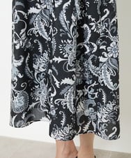 F6EHV50330 MICHEL KLEIN(小さいサイズ)(メゾン ドゥ サンク) [小さいサイズ]ペイズリープリント3WAYワンピース ホワイト系(50)