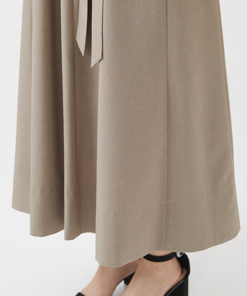 F6EHV53290 MICHEL KLEIN(小さいサイズ)(メゾン ドゥ サンク) [小さいサイズ]ドライタッチリネンライクワンピース モカ(87)