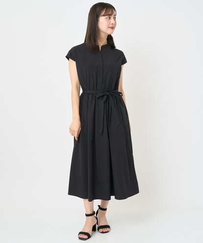 F6EJA02270  [小さいサイズ]キーネックギャザーワンピース