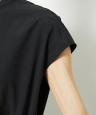 F6EJA02270 MICHEL KLEIN(小さいサイズ)(メゾン ドゥ サンク) [小さいサイズ]キーネックギャザーワンピース ブラック