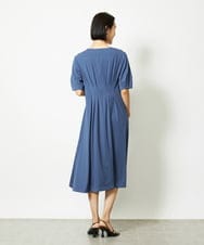 F6EJA04290 MICHEL KLEIN(小さいサイズ)(メゾン ドゥ サンク) ［小さいサイズ］ストレッチカットワンピース ブルー