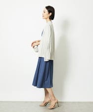 F6EJA04290 MICHEL KLEIN(小さいサイズ)(メゾン ドゥ サンク) ［小さいサイズ］ストレッチカットワンピース ブルー