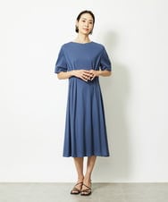 F6EJA04290 MICHEL KLEIN(小さいサイズ)(メゾン ドゥ サンク) ［小さいサイズ］ストレッチカットワンピース ブルー