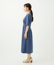 F6EJA04290 MICHEL KLEIN(小さいサイズ)(メゾン ドゥ サンク) ［小さいサイズ］ストレッチカットワンピース ブルー