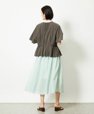 F6EJA10360 MICHEL KLEIN(小さいサイズ)(メゾン ドゥ サンク) ［小さいサイズ］ジオメトリック柄ワンピース グリーン