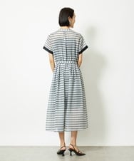 F6EJA10360 MICHEL KLEIN(小さいサイズ)(メゾン ドゥ サンク) ［小さいサイズ］ジオメトリック柄ワンピース グリーン