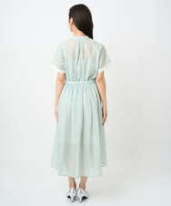 F6EJA10360 MICHEL KLEIN(小さいサイズ)(メゾン ドゥ サンク) ［小さいサイズ］ジオメトリック柄ワンピース グリーン