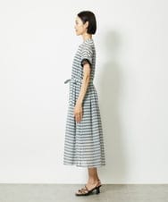 F6EJA10360 MICHEL KLEIN(小さいサイズ)(メゾン ドゥ サンク) ［小さいサイズ］ジオメトリック柄ワンピース グリーン