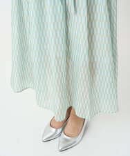 F6EJA10360 MICHEL KLEIN(小さいサイズ)(メゾン ドゥ サンク) ［小さいサイズ］ジオメトリック柄ワンピース グリーン