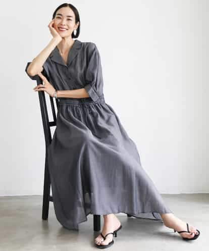 F6EJD02380 MICHEL KLEIN(小さいサイズ) 【小さいサイズ】デニムライクシャツワンピース