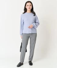 F6FAA02170 MICHEL KLEIN(小さいサイズ)(メゾン ドゥ サンク) [小さいサイズ]ミニケーブルボトルネックプルオーバー ライトブルー