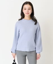 F6FAA02170 MICHEL KLEIN(小さいサイズ)(メゾン ドゥ サンク) [小さいサイズ]ミニケーブルボトルネックプルオーバー ライトブルー