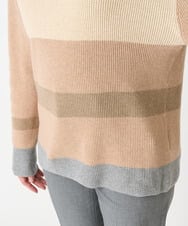 F6FAA03140 MICHEL KLEIN(小さいサイズ)(メゾン ドゥ サンク) [小さいサイズ]ボトルネックボーダーニット オレンジ系