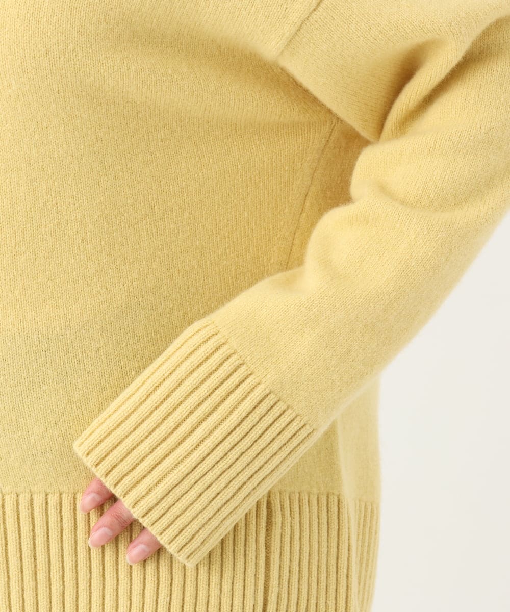 F6FAA35230 MICHEL KLEIN(小さいサイズ)(メゾン ドゥ サンク) [小さいサイズ]ラムウールハイネックニット イエロー