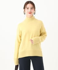 F6FAA35230 MICHEL KLEIN(小さいサイズ)(メゾン ドゥ サンク) [小さいサイズ]ラムウールハイネックニット イエロー
