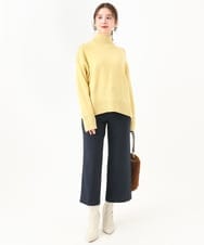 F6FAA35230 MICHEL KLEIN(小さいサイズ)(メゾン ドゥ サンク) [小さいサイズ]ラムウールハイネックニット イエロー