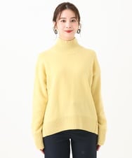 F6FAA35230 MICHEL KLEIN(小さいサイズ)(メゾン ドゥ サンク) [小さいサイズ]ラムウールハイネックニット イエロー