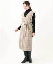 F6FAA45230 MICHEL KLEIN(小さいサイズ)(メゾン ドゥ サンク) [小さいサイズ]ホールガーメント(R)ワイドリブハイネックニット ライトイエロー