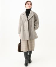 F6FAA45230 MICHEL KLEIN(小さいサイズ)(メゾン ドゥ サンク) [小さいサイズ]ホールガーメント(R)ワイドリブハイネックニット ライトイエロー