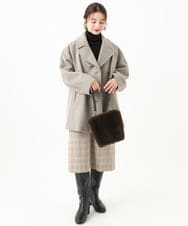 F6FAA45230 MICHEL KLEIN(小さいサイズ)(メゾン ドゥ サンク) [小さいサイズ]ホールガーメント(R)ワイドリブハイネックニット ライトイエロー