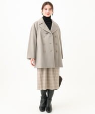 F6FAA45230 MICHEL KLEIN(小さいサイズ)(メゾン ドゥ サンク) [小さいサイズ]ホールガーメント(R)ワイドリブハイネックニット ライトイエロー