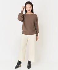 F6FAB17190 MICHEL KLEIN(小さいサイズ)(メゾン ドゥ サンク) [小さいサイズ]ホールガーメント(R)ドルマンスリーブニット（長袖） ピンク