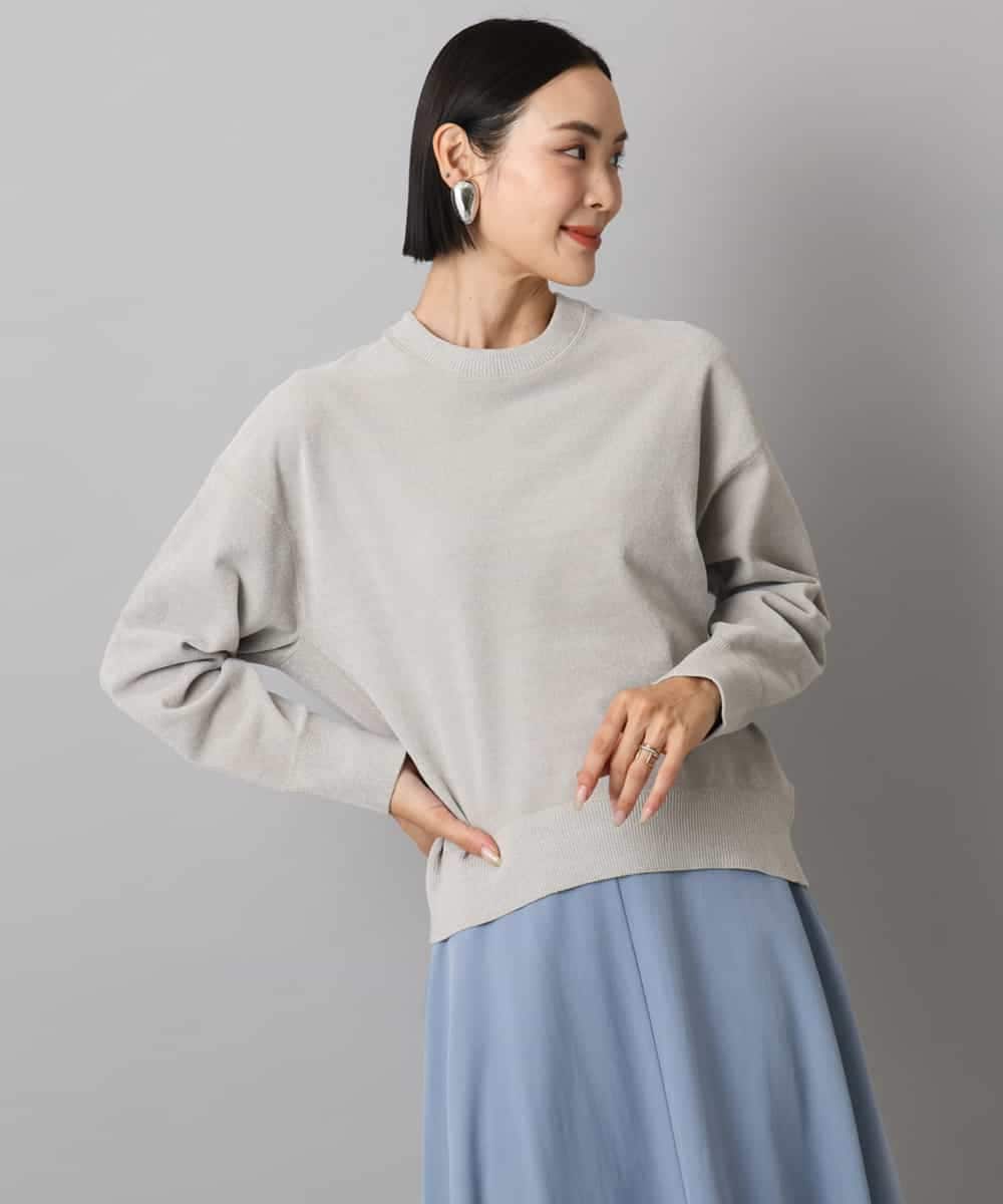 F6FAD11200 MICHEL KLEIN(小さいサイズ)(メゾン ドゥ サンク) [小さいサイズ]モールプルオーバー ライトグレー