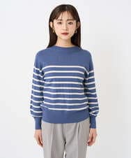 F6FAD15190 MICHEL KLEIN(小さいサイズ)(メゾン ドゥ サンク) [小さいサイズ]ホールガーメント(R)ボトルネックニット ライトブルー