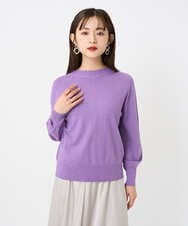 F6FAD15190 MICHEL KLEIN(小さいサイズ)(メゾン ドゥ サンク) [小さいサイズ]ホールガーメント(R)ボトルネックニット ライトブルー