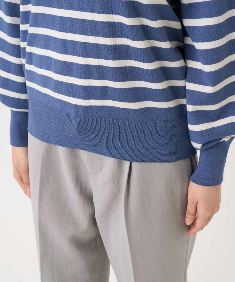 F6FAD15190 MICHEL KLEIN(小さいサイズ)(メゾン ドゥ サンク) [小さいサイズ]ホールガーメント(R)ボトルネックニット ライトブルー