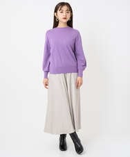 F6FAD15190 MICHEL KLEIN(小さいサイズ)(メゾン ドゥ サンク) [小さいサイズ]ホールガーメント(R)ボトルネックニット ライトブルー