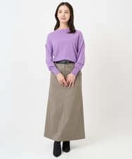 F6FAD15190 MICHEL KLEIN(小さいサイズ)(メゾン ドゥ サンク) [小さいサイズ]ホールガーメント(R)ボトルネックニット ライトブルー