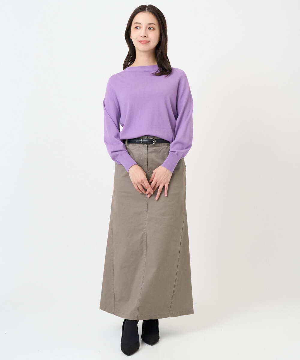 F6FAD15190 MICHEL KLEIN(小さいサイズ)(メゾン ドゥ サンク) [小さいサイズ]ホールガーメント(R)ボトルネックニット ライトブルー