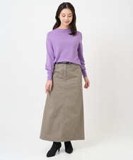 F6FAD15190 MICHEL KLEIN(小さいサイズ)(メゾン ドゥ サンク) [小さいサイズ]ホールガーメント(R)ボトルネックニット ライトブルー