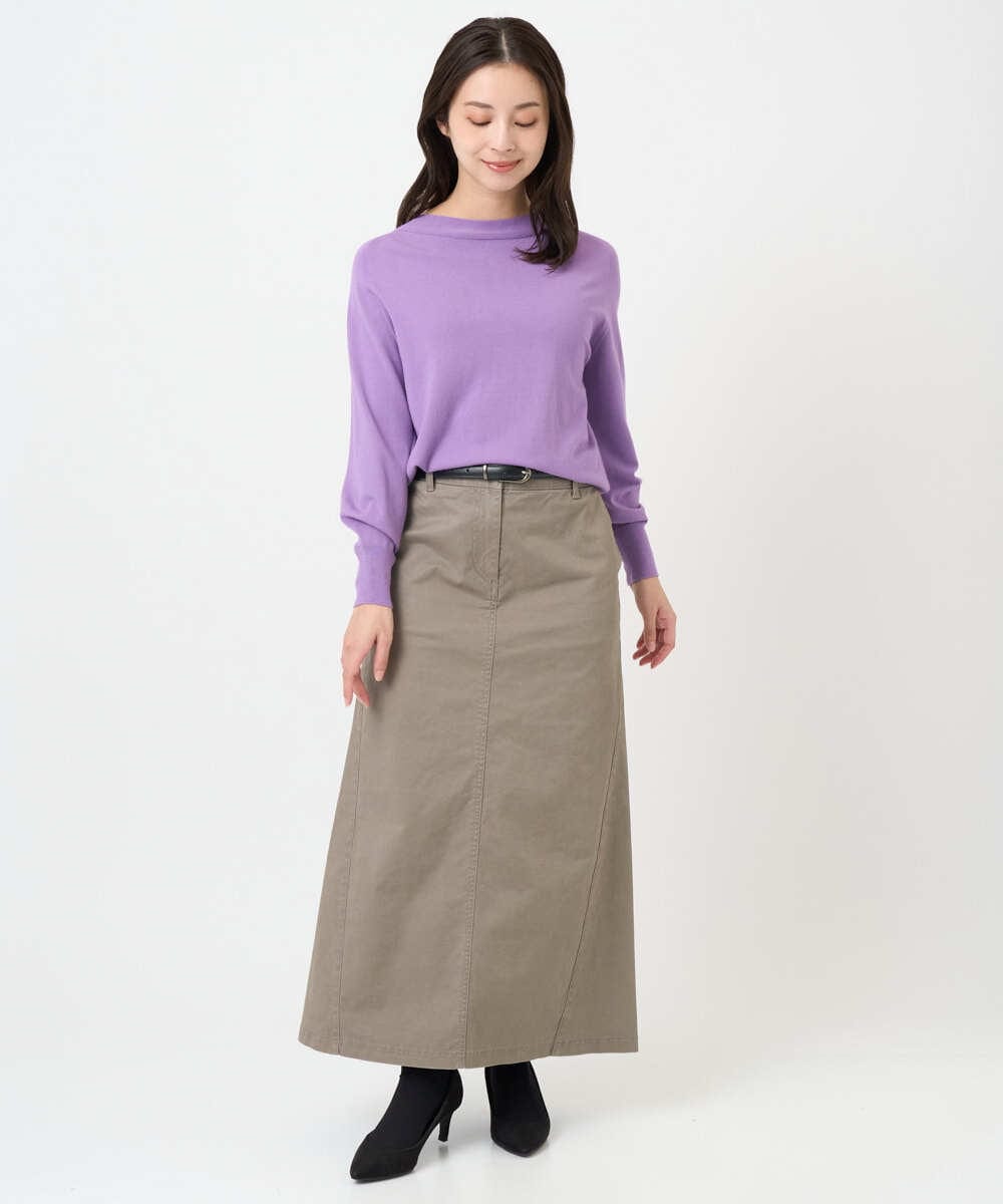 F6FAD15190 MICHEL KLEIN(小さいサイズ)(メゾン ドゥ サンク) [小さいサイズ]ホールガーメント(R)ボトルネックニット ライトブルー