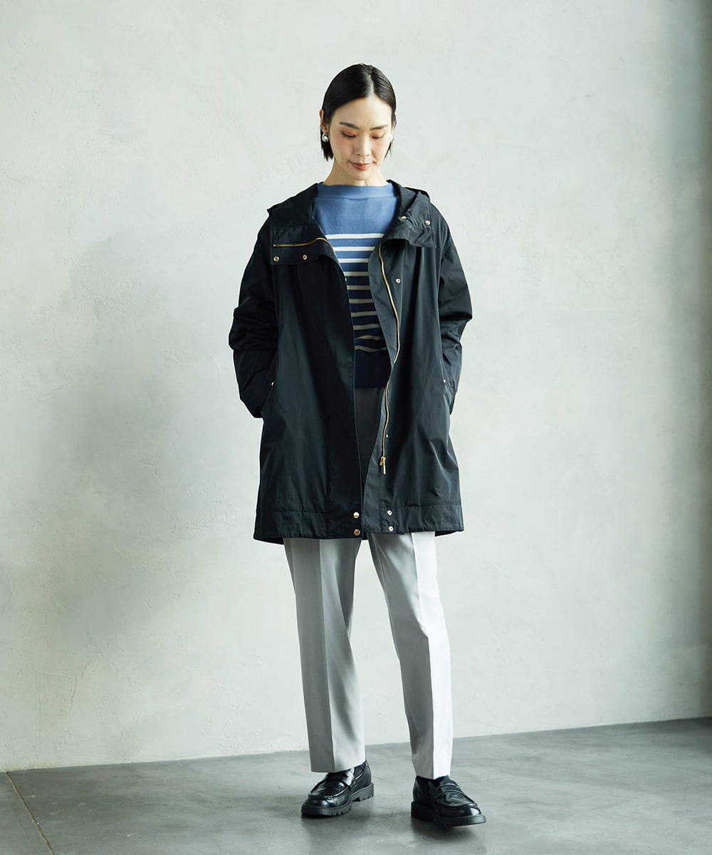 F6FAD15190 MICHEL KLEIN(小さいサイズ)(メゾン ドゥ サンク) [小さいサイズ]ホールガーメント(R)ボトルネックニット ライトブルー