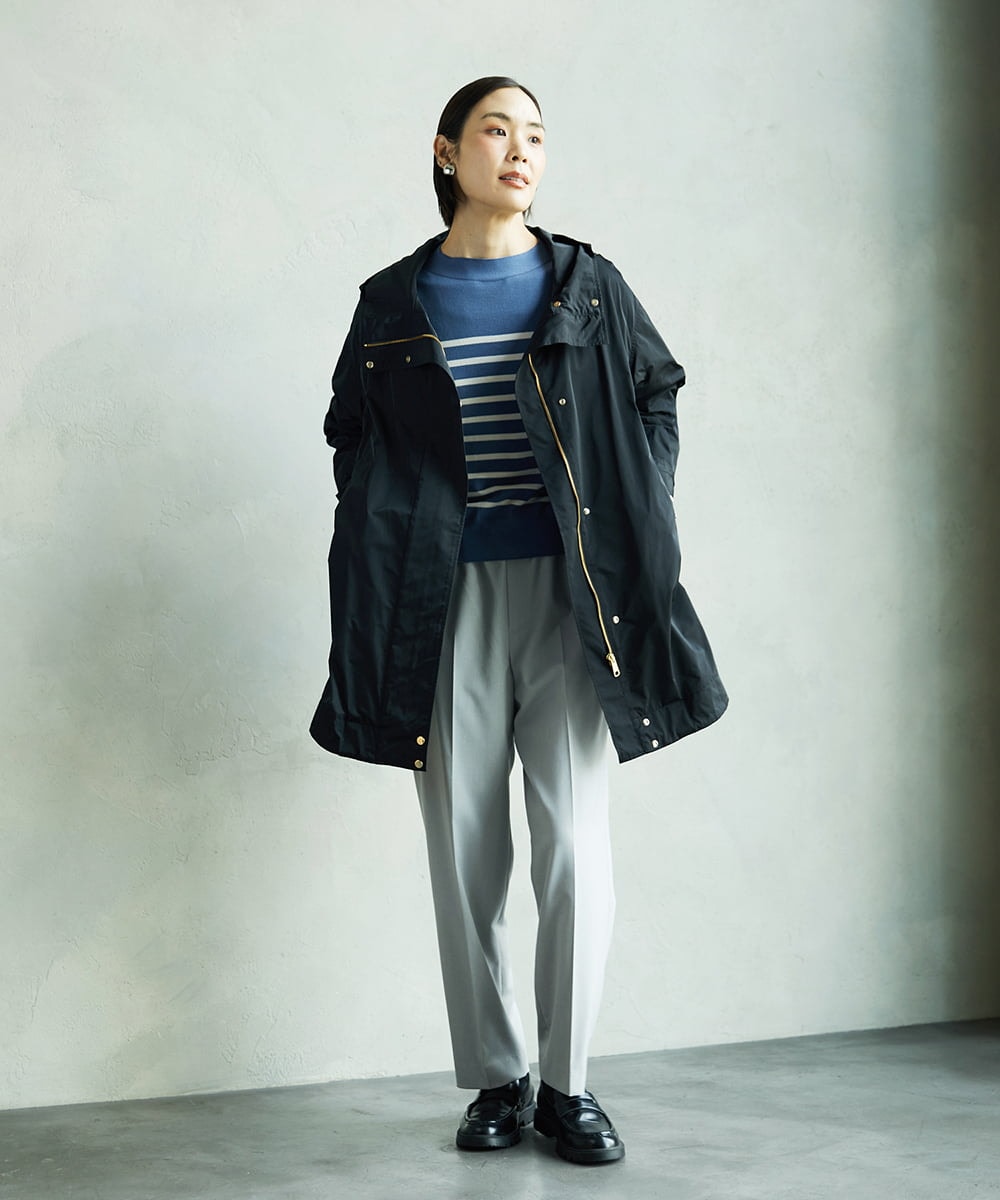 F6FAD15190 MICHEL KLEIN(小さいサイズ)(メゾン ドゥ サンク) [小さいサイズ]ホールガーメント(R)ボトルネックニット ライトブルー