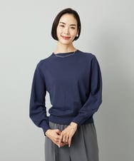 F6FAD15190 MICHEL KLEIN(小さいサイズ)(メゾン ドゥ サンク) [小さいサイズ]ホールガーメント(R)ボトルネックニット ライトブルー