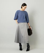 F6FAD18220 MICHEL KLEIN(小さいサイズ)(メゾン ドゥ サンク) [小さいサイズ]ホールガーメント(R)ラメニット ライトグレー