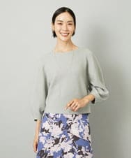 F6FAD18220 MICHEL KLEIN(小さいサイズ)(メゾン ドゥ サンク) [小さいサイズ]ホールガーメント(R)ラメニット ライトグレー