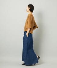 F6FAD18220 MICHEL KLEIN(小さいサイズ)(メゾン ドゥ サンク) [小さいサイズ]ホールガーメント(R)ラメニット ライトグレー