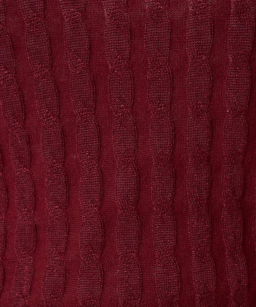 F6FAD20230 MICHEL KLEIN(小さいサイズ)(メゾン ドゥ サンク) [小さいサイズ]シアーケーブルハイネックニット ライトグレー